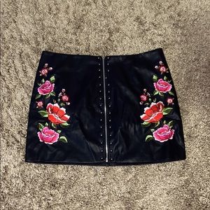 Faux Leather Skirt